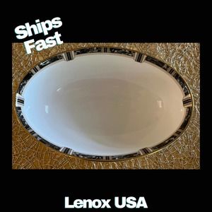 Lenox Vintage Bone China Classic Modern 9” Oval Vegetable Bowl White